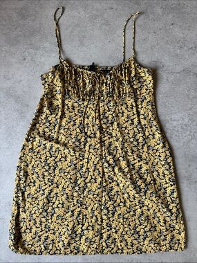 Motel Rocks Yellow Floral Mini Dress |urban outfitters | Size M 🌼